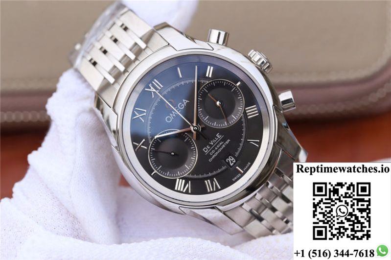 Omega De Ville Chronograph 42Mm 431.10.42.51.01.001 Om Factory Black Dial-Rep Time Watches
