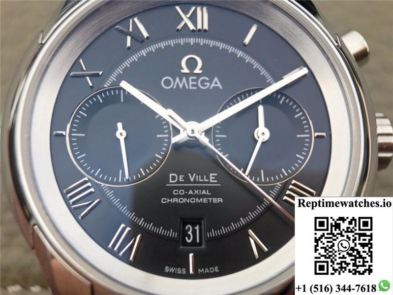Omega De Ville Chronograph 42Mm 431.10.42.51.01.001 Om Factory Black Dial-Rep Time Watches