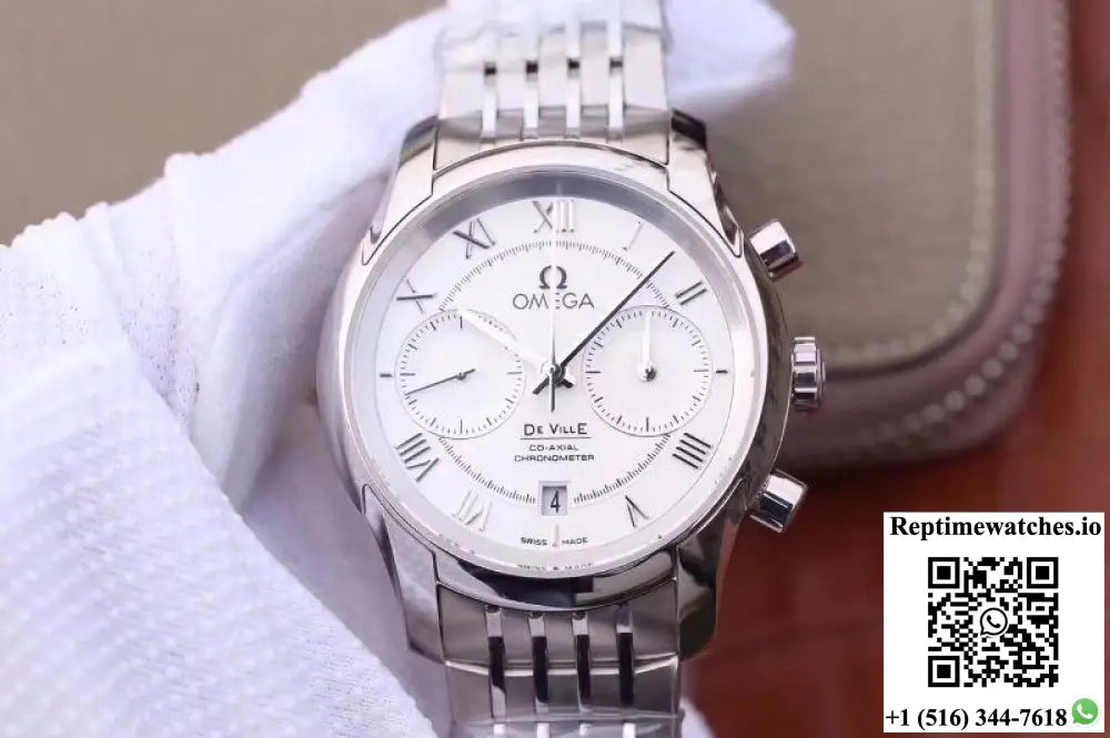 Omega De Ville Co-Axial Chronograph 42MM 431.10.42.51.02.001 OM Factory White Dial - Watches