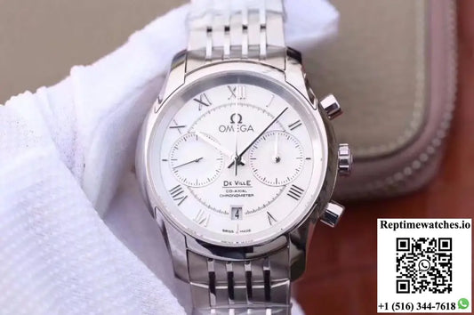 Omega De Ville Co-Axial Chronograph 42MM 431.10.42.51.02.001 OM Factory White Dial - Watches
