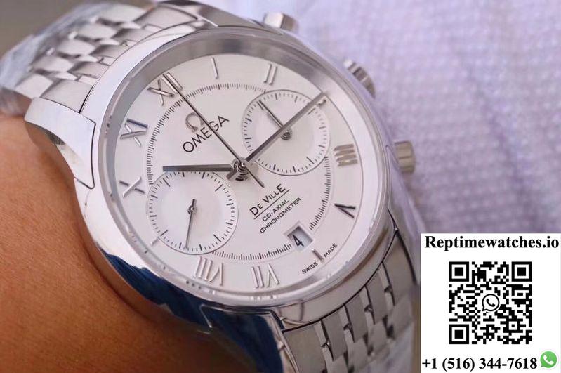 Omega De Ville Co-Axial Chronograph 42Mm 431.10.42.51.02.001 Om Factory White Dial-Rep Time Watches