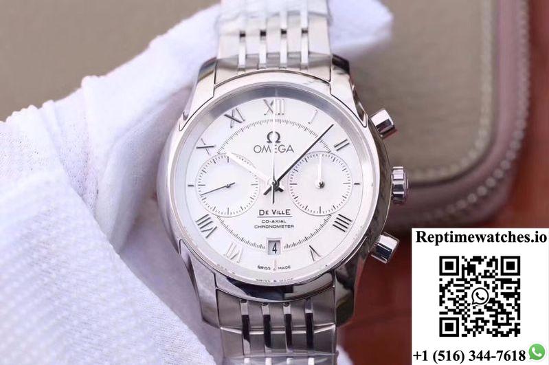 Omega De Ville Co-Axial Chronograph 42Mm 431.10.42.51.02.001 Om Factory White Dial-Rep Time Watches