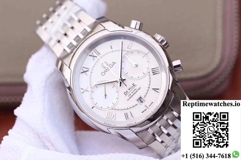 Omega De Ville Co-Axial Chronograph 42Mm 431.10.42.51.02.001 Om Factory White Dial-Rep Time Watches