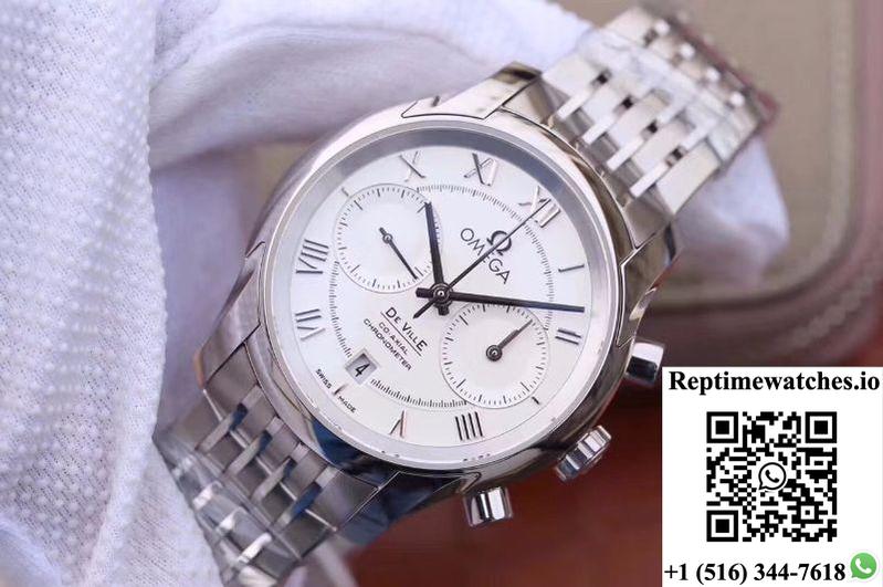 Omega De Ville Co-Axial Chronograph 42Mm 431.10.42.51.02.001 Om Factory White Dial-Rep Time Watches