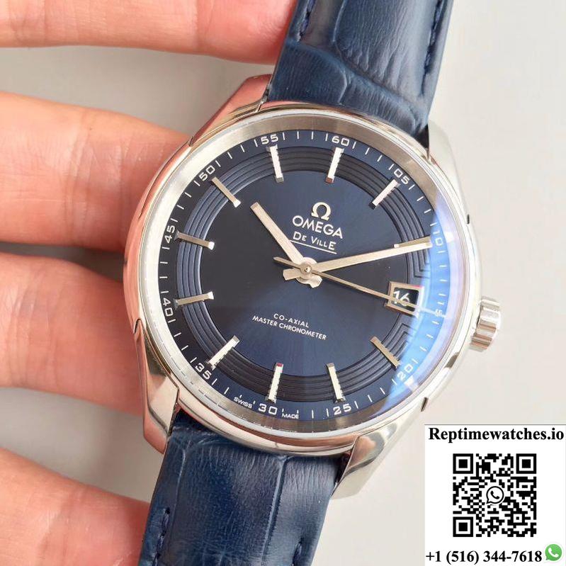 Omega De Ville Hour Vision Co-Axial 41Mm 431.33.41.21.03.001 3S Factory Blue Dial-Rep Time Watches
