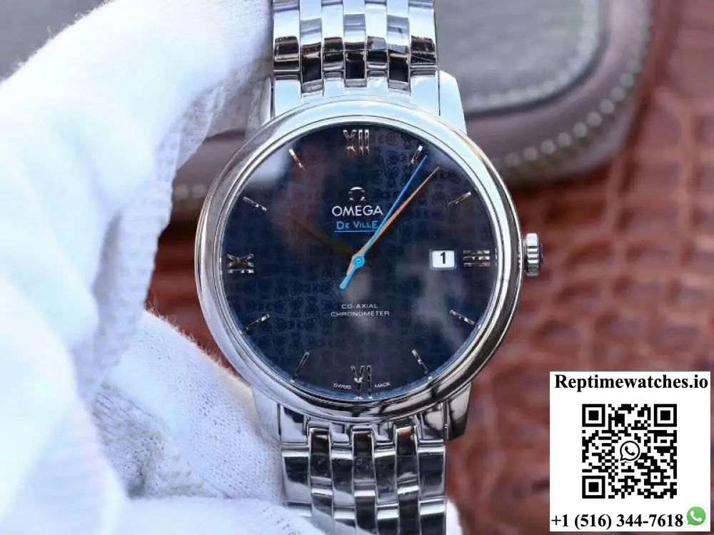 Omega De Ville Prestige 424.10.40.20.03.003 Blue Dial - Watches