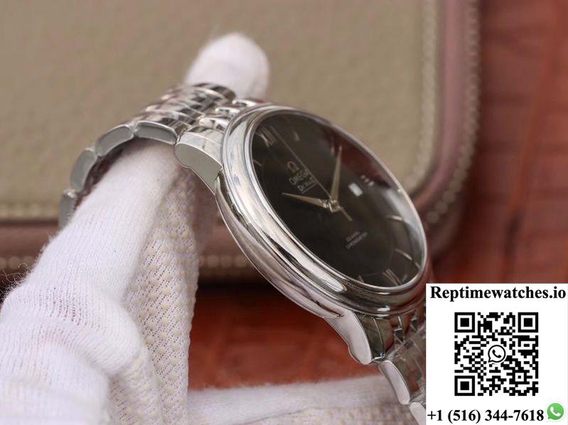 Omega De Ville Prestige 424.10.37.20.01.001 Mks Factory Black Dial-Rep Time Watches