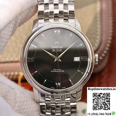 Omega De Ville Prestige 424.10.37.20.01.001 Mks Factory Black Dial-Rep Time Watches