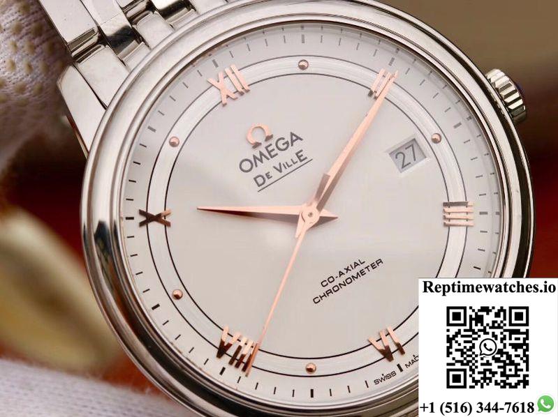 Omega De Ville Prestige 424.10.40.20.02.002 Mks Factory Silver Dial-Rep Time Watches