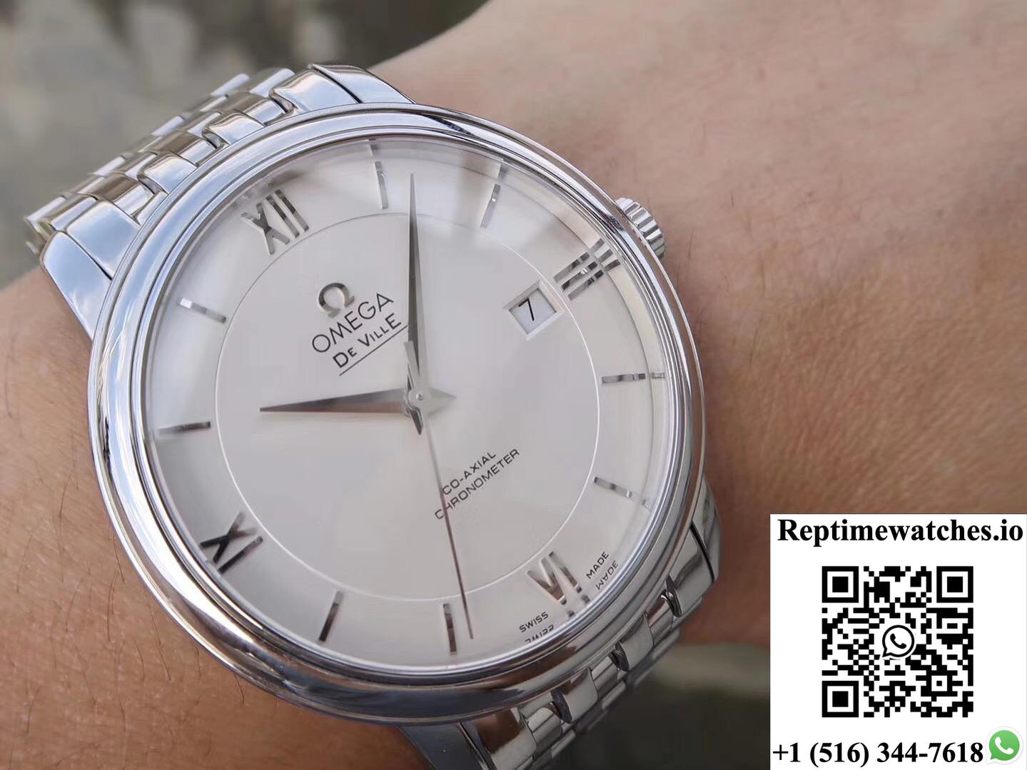 Omega De Ville Prestige 424.10.40.20.02.003 Mks Factory White Dial-Rep Time Watches