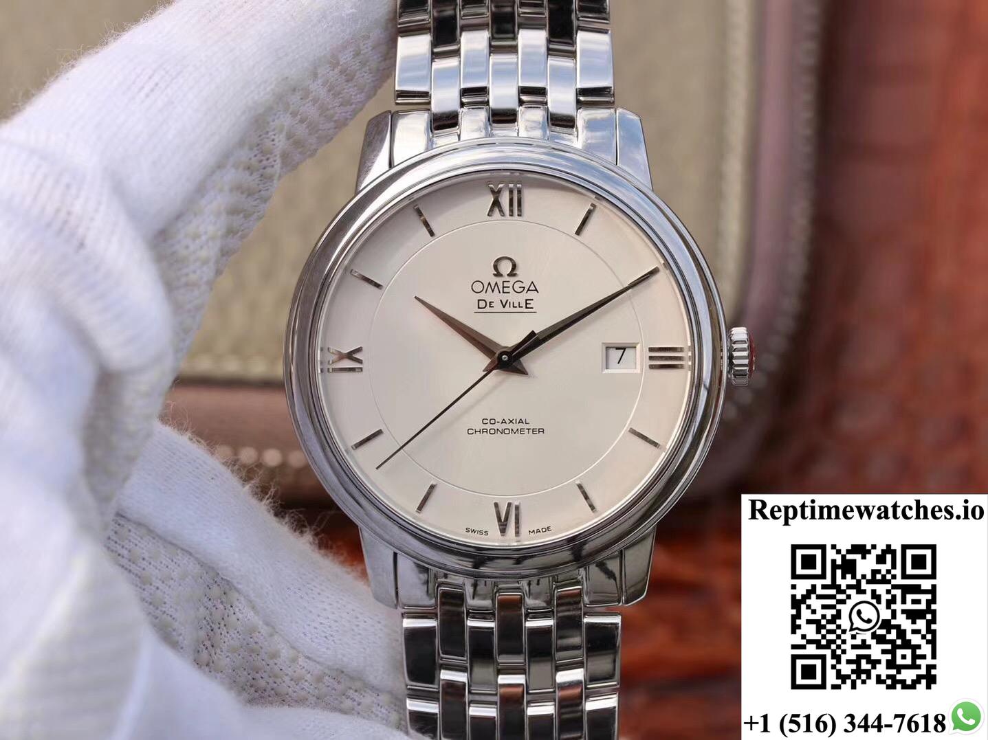 Omega De Ville Prestige 424.10.40.20.02.003 Mks Factory White Dial-Rep Time Watches