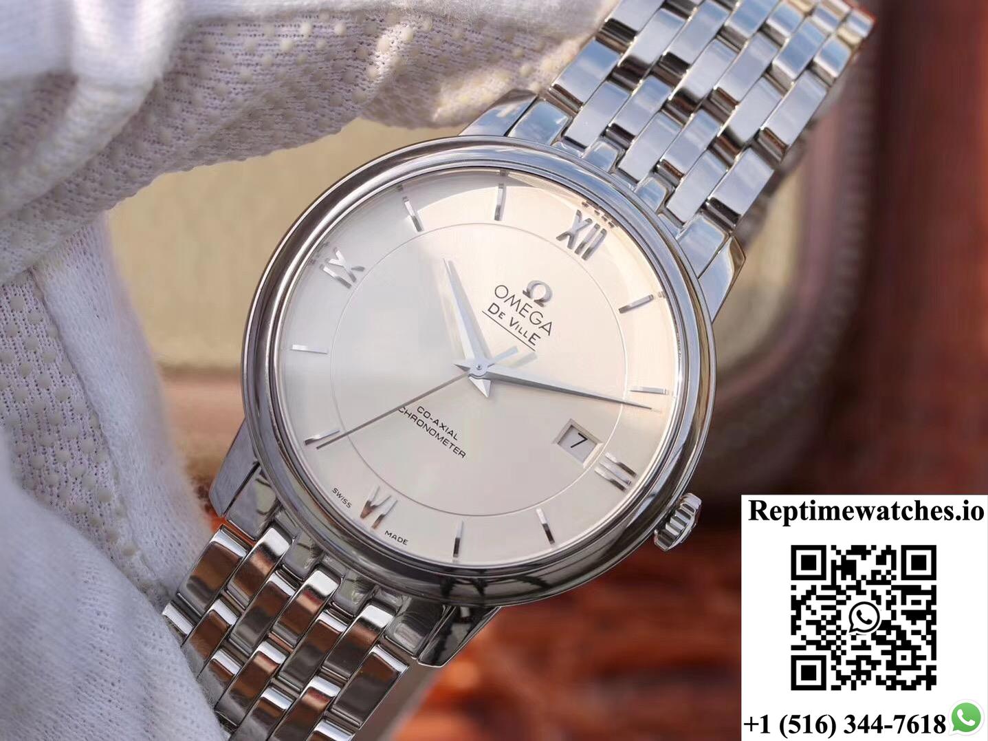 Omega De Ville Prestige 424.10.40.20.02.003 Mks Factory White Dial-Rep Time Watches