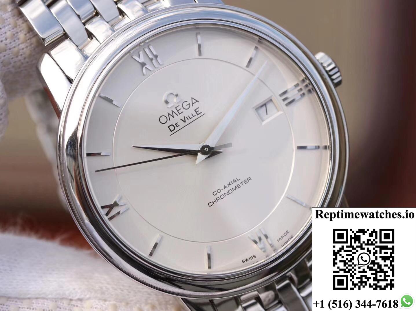 Omega De Ville Prestige 424.10.40.20.02.003 Mks Factory White Dial-Rep Time Watches
