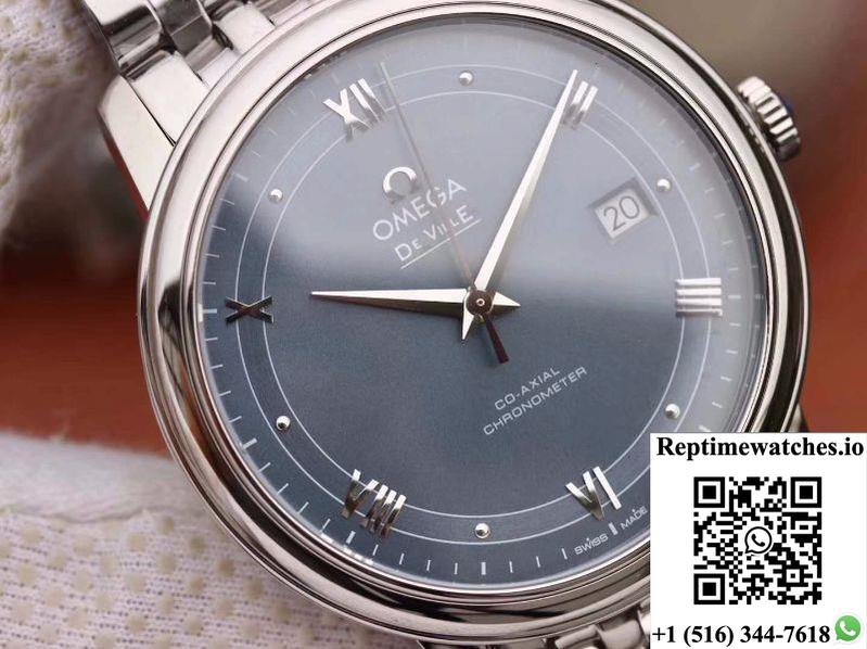 Omega De Ville Prestige 424.10.40.20.03.002 Mks Factory Blue Dial-Rep Time Watches
