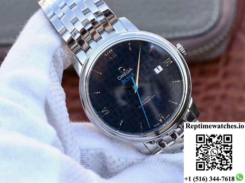 Omega De Ville Prestige 424.10.40.20.03.003 Blue Dial-Rep Time Watches