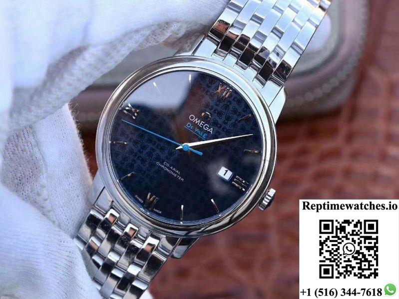 Omega De Ville Prestige 424.10.40.20.03.003 Blue Dial-Rep Time Watches