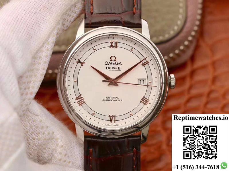 Omega De Ville Prestige 424.13.40.20.02.002 Mks Factory White Dial-Rep Time Watches