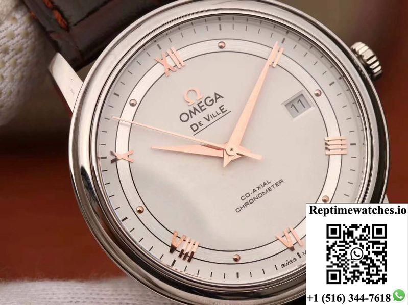 Omega De Ville Prestige 424.13.40.20.02.002 Mks Factory White Dial-Rep Time Watches