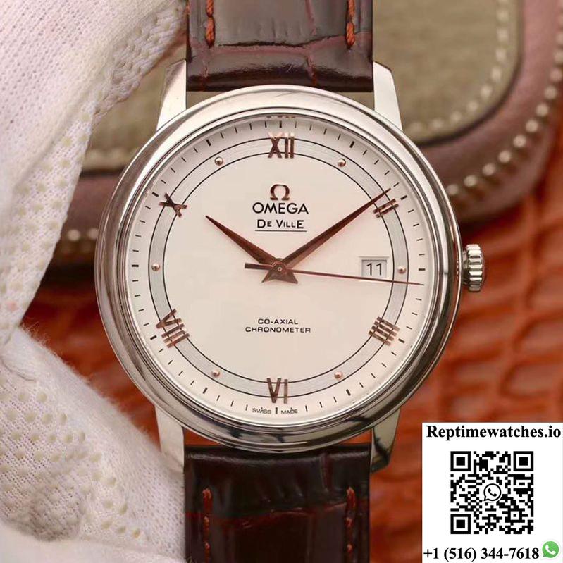 Omega De Ville Prestige 424.13.40.20.02.002 Mks Factory White Dial-Rep Time Watches