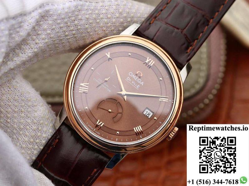 Omega De Ville Prestige 424.23.40.20.13.001 Tw Factory Brown Dial-Rep Time Watches