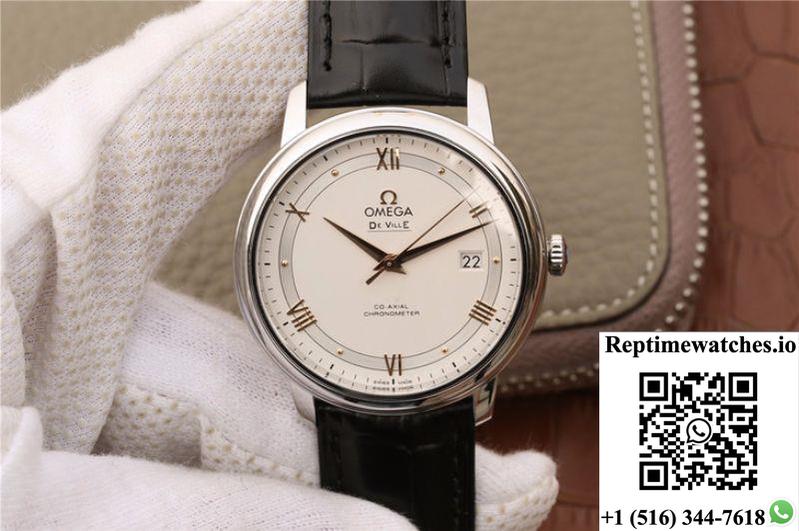Omega De Ville Prestige Co-Axial 39.5Mm 424.13.40.20.02.005 Mks Factory Silver Dial-Rep Time Watches