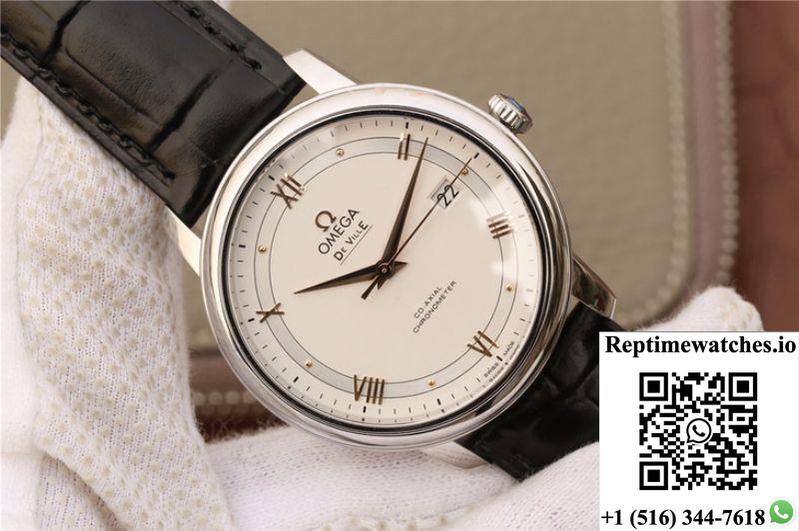 Omega De Ville Prestige Co-Axial 39.5Mm 424.13.40.20.02.005 Mks Factory Silver Dial-Rep Time Watches