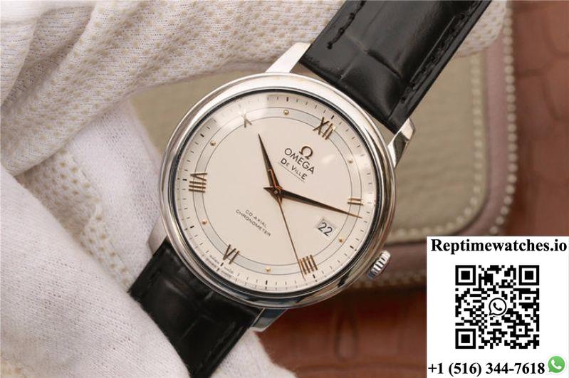 Omega De Ville Prestige Co-Axial 39.5Mm 424.13.40.20.02.005 Mks Factory Silver Dial-Rep Time Watches