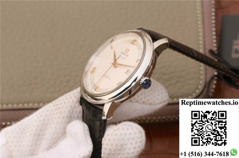 Omega De Ville Prestige Co-Axial 39.5Mm 424.13.40.20.02.005 Mks Factory Silver Dial-Rep Time Watches