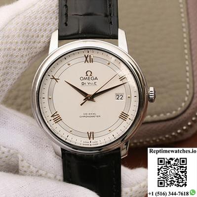 Omega De Ville Prestige Co-Axial 39.5Mm 424.13.40.20.02.005 Mks Factory Silver Dial-Rep Time Watches