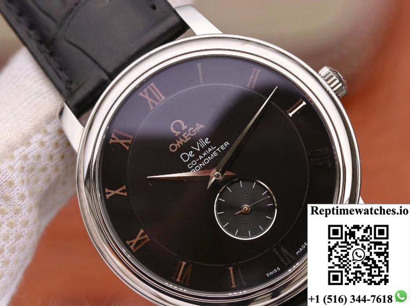 Omega De Ville Prestige Co-Axial Small Seconds 4813.40.01 Black Dial-Rep Time Watches