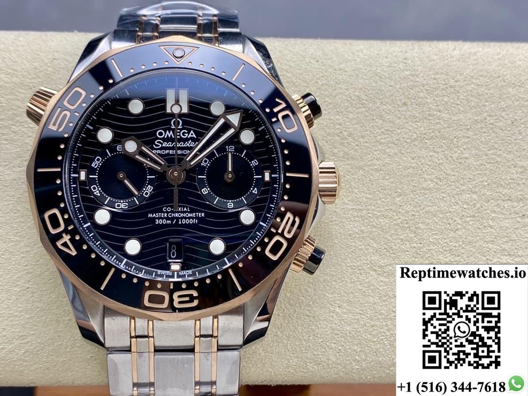 Omega Seamaster 210.20.44.51.01.001 N1 Factory Gold Color Strap-Rep Time Watches