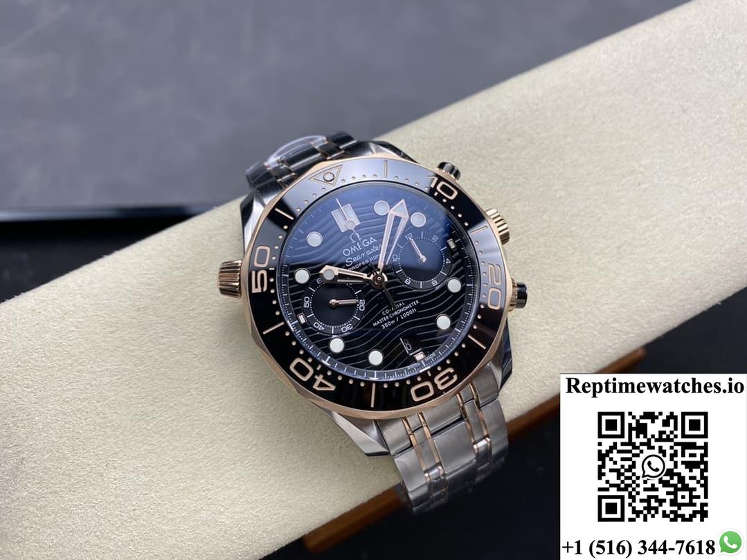 Omega Seamaster 210.20.44.51.01.001 N1 Factory Gold Color Strap-Rep Time Watches