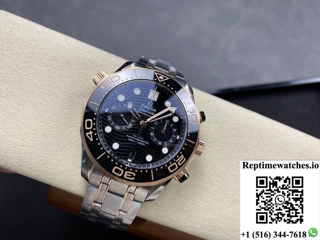 Omega Seamaster 210.20.44.51.01.001 N1 Factory Gold Color Strap-Rep Time Watches