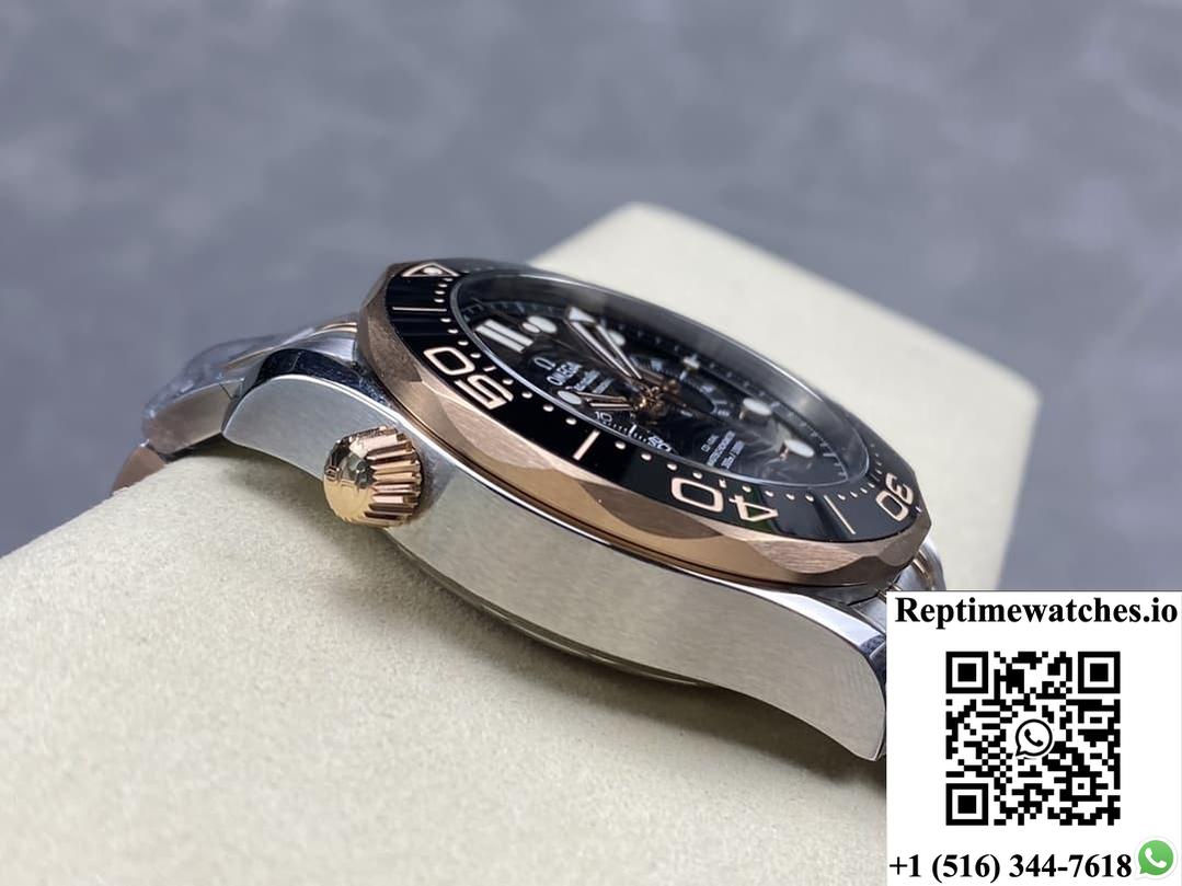 Omega Seamaster 210.20.44.51.01.001 N1 Factory Gold Color Strap-Rep Time Watches