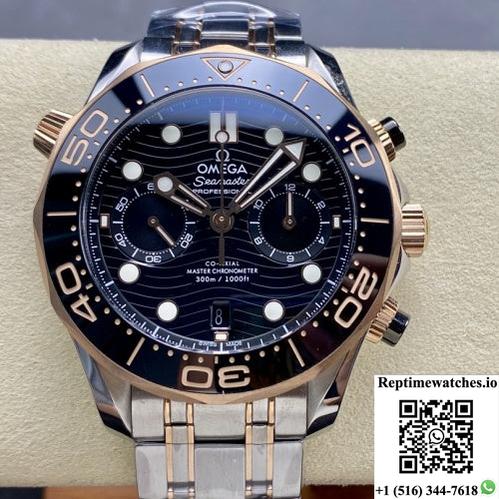 Omega Seamaster 210.20.44.51.01.001 N1 Factory Gold Color Strap-Rep Time Watches