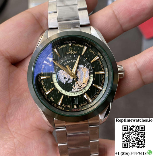 Omega Seamaster 220.30.43.22.10.001 Vs Factory Green Dial-Rep Time Watches
