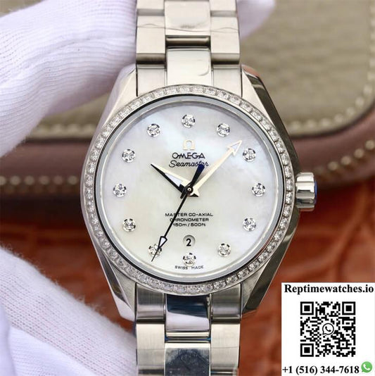 Omega Seamaster 231.15.34.20.55.002 Aqua Terra 150M 3S Factory White Dial-Rep Time Watches