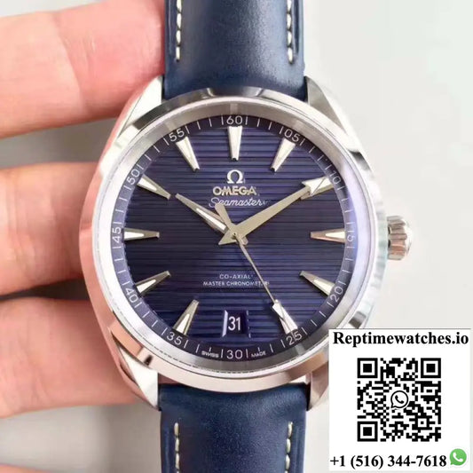 Omega Seamaster Aqua Terra 150M Master Co-Axial Baselworld Blue Textured Dial - Watches