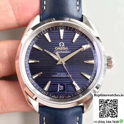 Omega Seamaster Aqua Terra 150M Master Co-Axial Baselworld Blue Textured Dial-Rep Time Watches