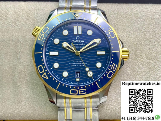 Omega Seamaster Diver 300M 210.20.42.20.03.001 Or Factory Blue Dial-Rep Time Watches