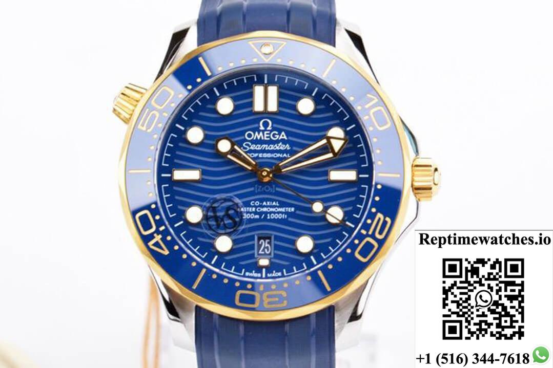 Omega Seamaster Diver 300M 210.22.42.20.03.001 Vs Factory Rubber Strap-Rep Time Watches