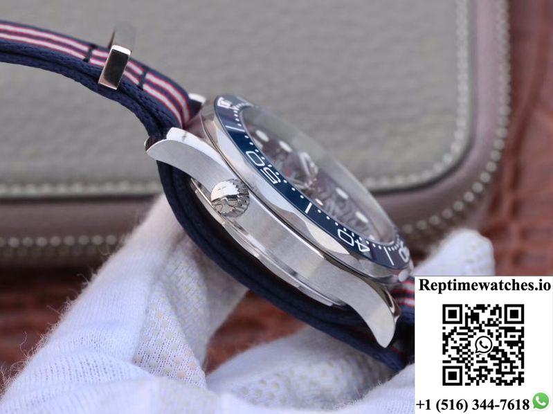 Omega Seamaster Diver 300M 210.30.42.20.03.001 Blue Wave Dial Vs Factory-Rep Time Watches