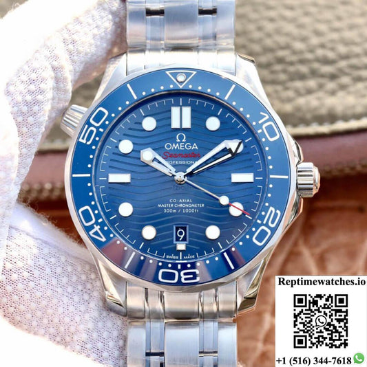 Omega Seamaster Diver 300M 210.30.42.20.03.001 Vs Factory Blue Bezel-Rep Time Watches