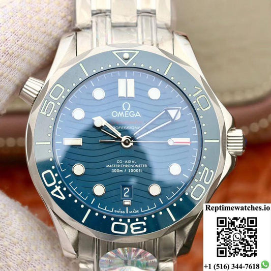 Omega Seamaster Diver 300M 210.30.42.20.03.001 Vs Factory Blue Dial-Rep Time Watches
