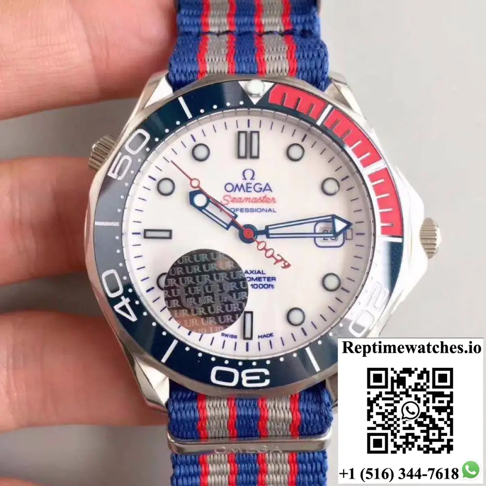 Omega Seamaster Diver 300M Co-Axial 41MM Commander 007 212.32.41.20.04.001 UR Factory White Dial - Watches