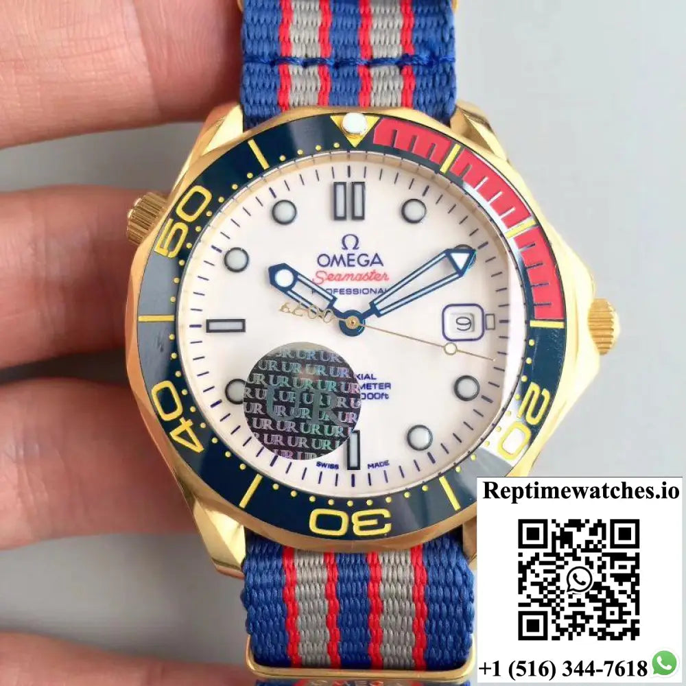 Omega Seamaster Diver 300M Co-Axial 41MM Commander 007 212.62.41.20.04.001 White Dial - Watches