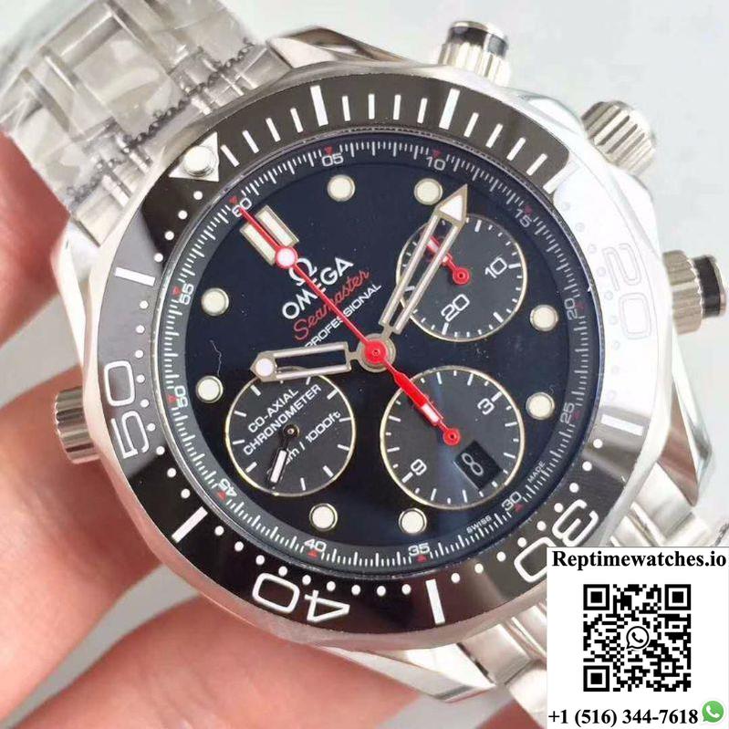 Omega Seamaster Diver 300M Co-Axial Chronograph 44Mm 212.30.44.50.01.001 V2 Black Dial-Rep Time Watches