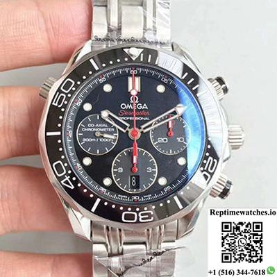 Omega Seamaster Diver 300M Co-Axial Chronograph 44Mm 212.30.44.50.01.001 V2 Black Dial-Rep Time Watches