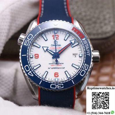 Omega Seamaster Planet Ocean 36Th America’S Cup Limited Edition Vs Factory White Dial-Rep Time Watches