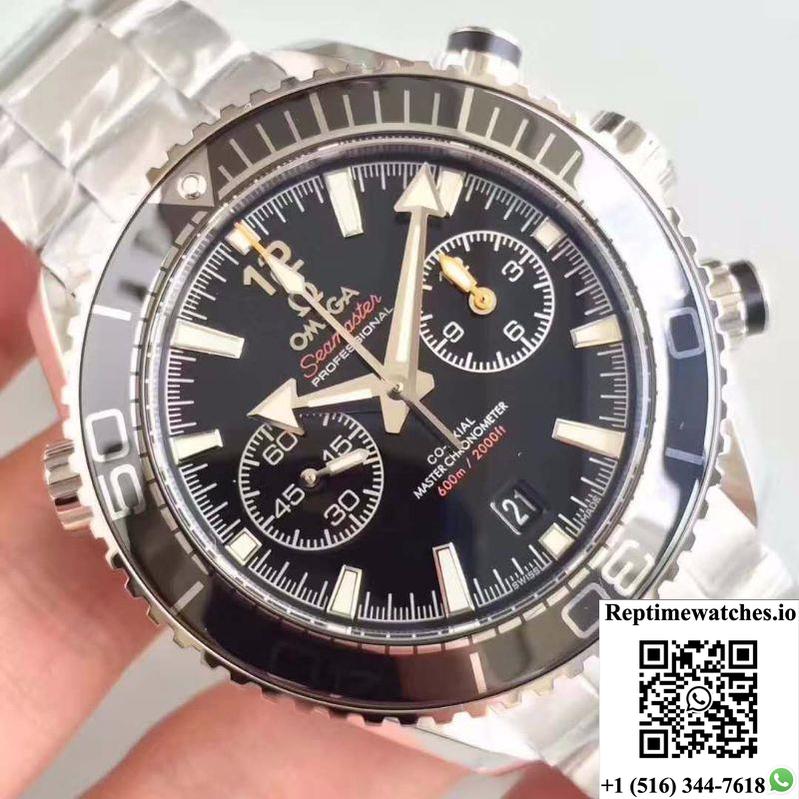 Omega Seamaster Planet Ocean 600M Chronograph 215.30.46.51.01.001 Om Factory V2 Black Dial-Rep Time Watches